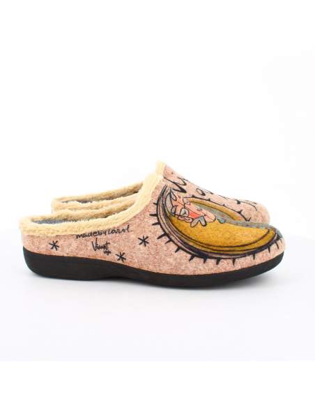 Comprar Zapatillas de casa para abuelos super cómodas y con suela anti-deslizante en color marrón