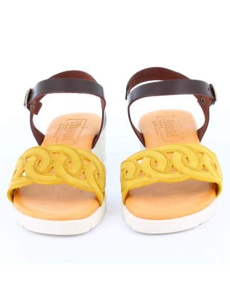 Sandalias amarillas de mujer cómodas verano 2022