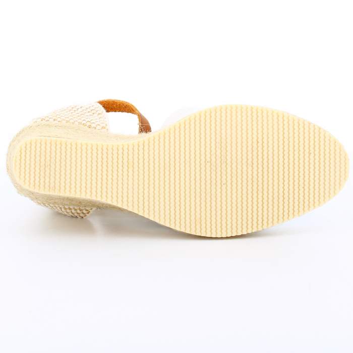 Suela de goma en cuña de esparto