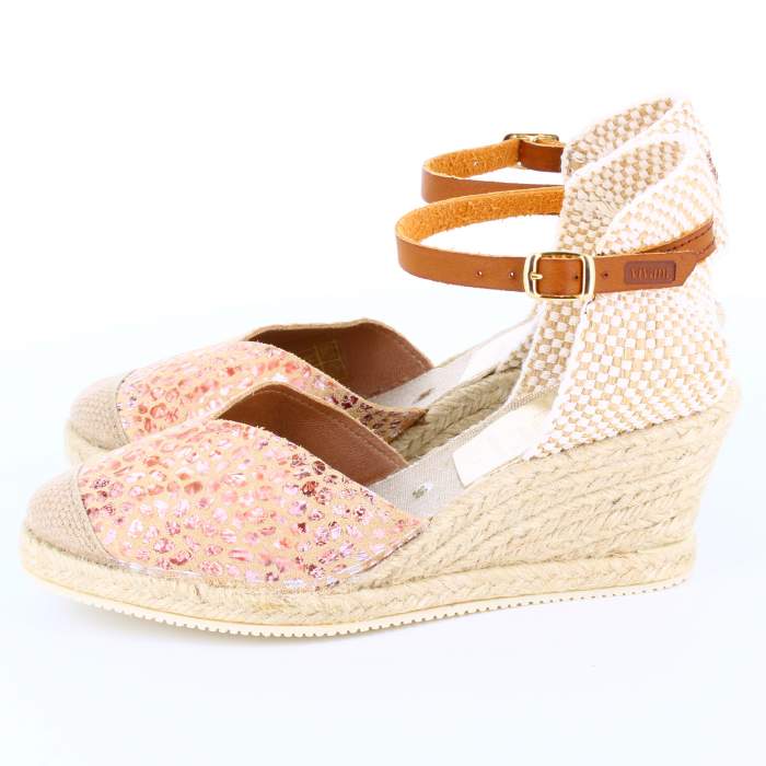 cuñas de yute rosas