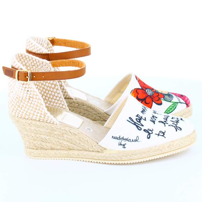 Cuña de esparto blancas para mujer