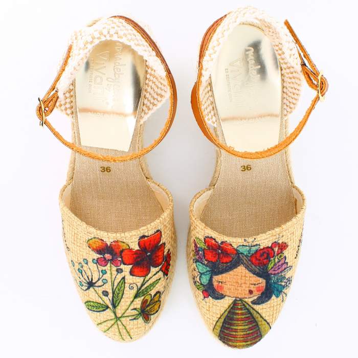 Cuñas con diseño flores de madebycarol por vivant