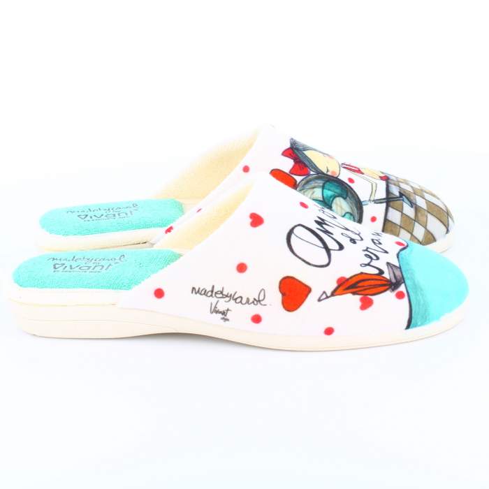 Zapatillas de casa blancas para mujer super frescas