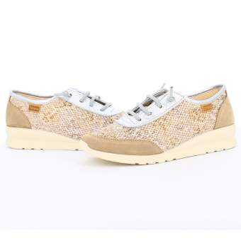 sneakers para mujer piel color beige 2