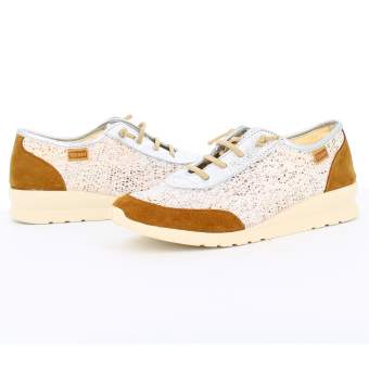 sneakers para mujer piel color arena 2