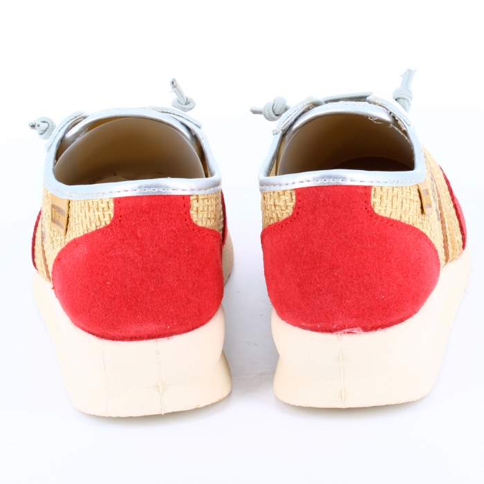 Comprar Sneakers para mujer de piel cuero rojo burdeos y marrón Comprar Sneakers para mujer de piel cuero rojo burdeos y marrón