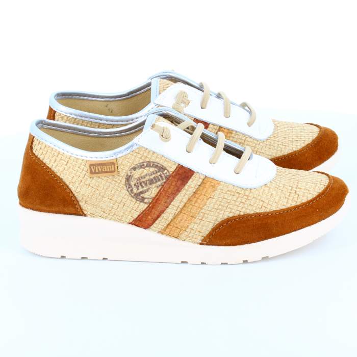 tienda online de Deportivas para mujer de piel cuero marrón