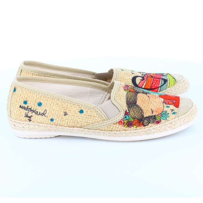 Zapatillas camping para mujer con mensaje confía