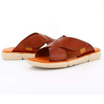 Sandalia para hombre de color cuero marrón 2