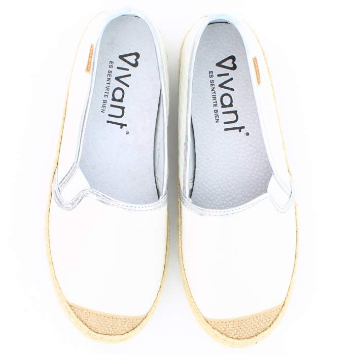 Alpargatas de piel blanca