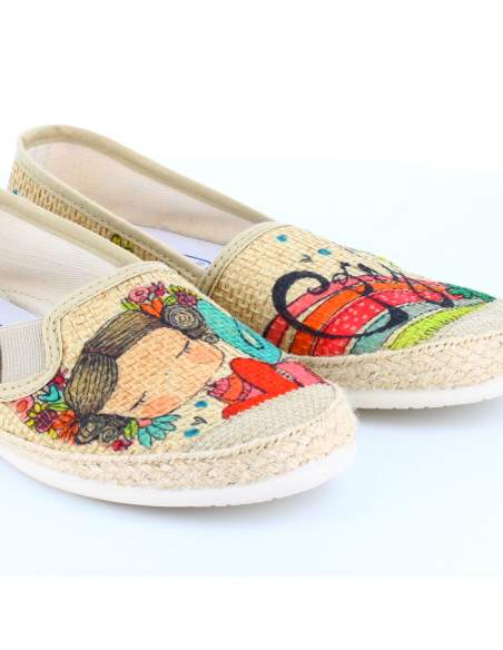 comprar Zapatillas camping mujer de esparto natural con diseño de made by carol para mujer