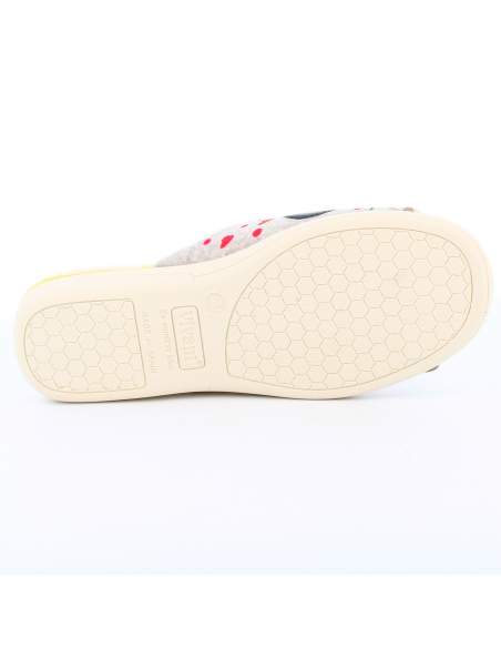 zapatillas de casa de verano de vivant con suela antideslizante de color blanco