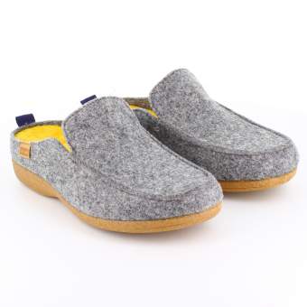 zapatillas de estar por casa grises para hombre con el talón abierto 2