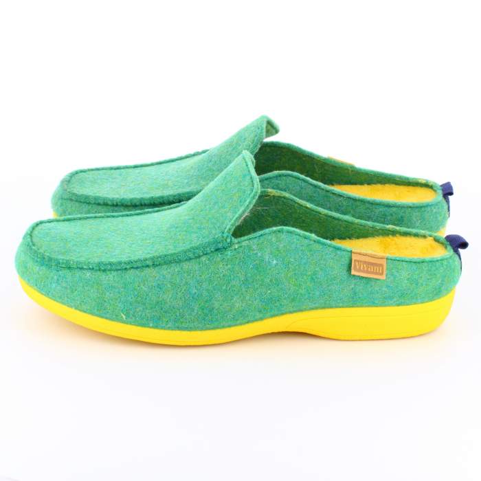 Zapatillas de hombre verdes para estar por casa color kaki