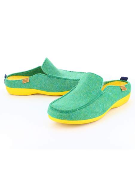 Zapatillas Slippers de hombre en color verde kaki