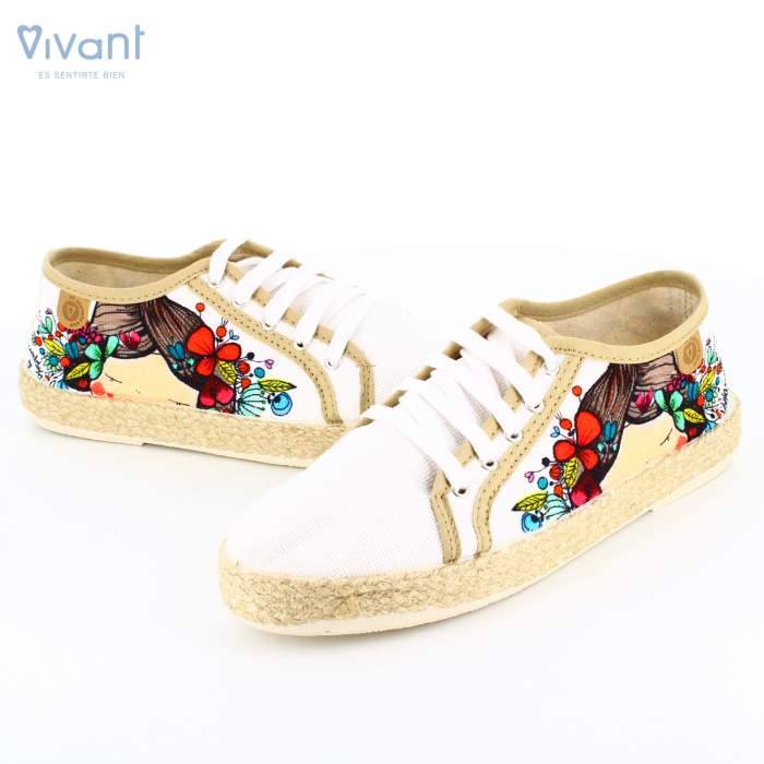 Bambas blancas para mujer con suela de goma