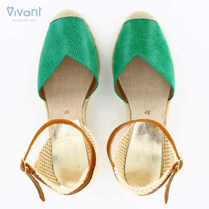 Vista superior de las cuñas de yute vivant