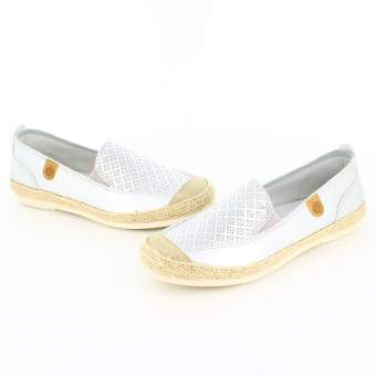 alpargatas de piel plateada con suela de goma y yute 2