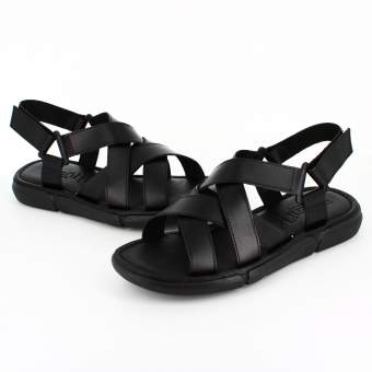 Sandalias Hombre Piel Vaquetilla Negra 2