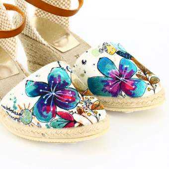 Sandalias Mujer Cuña Yute Hada Blanca 2