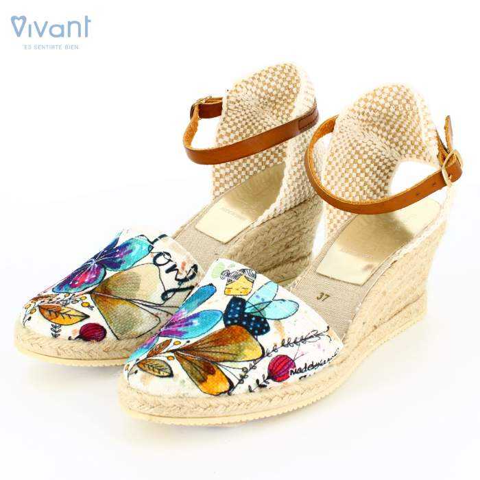 sandalias de cuña blancas