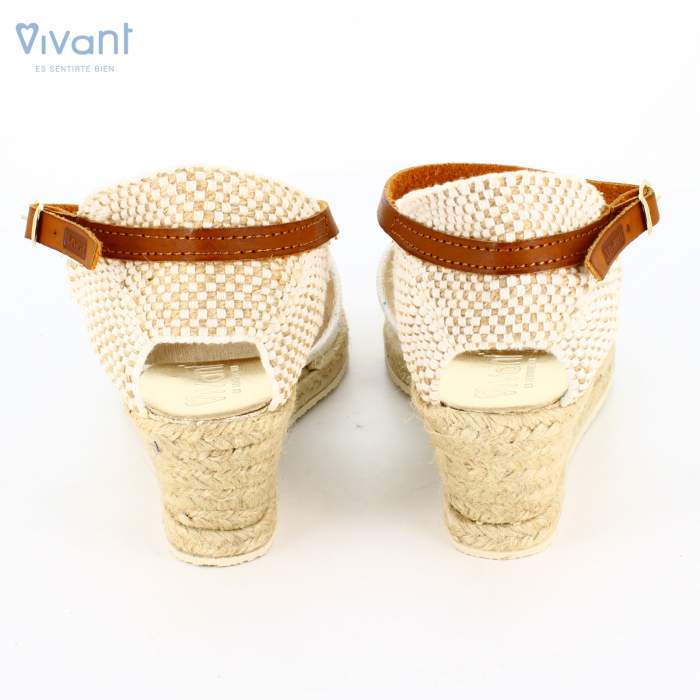 trasera del talón de la cuña de yute vivant