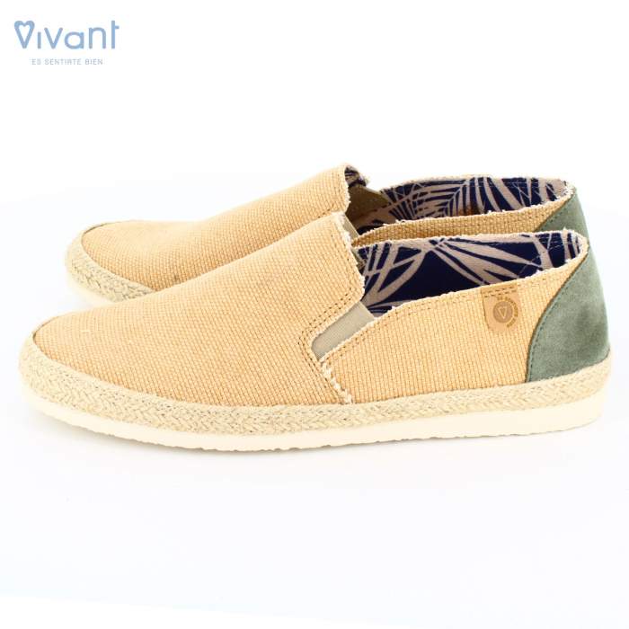 vista lateral de las alpargatas de vivant