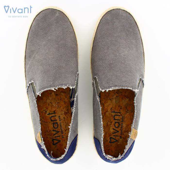 vista superior de alpargatas de yute