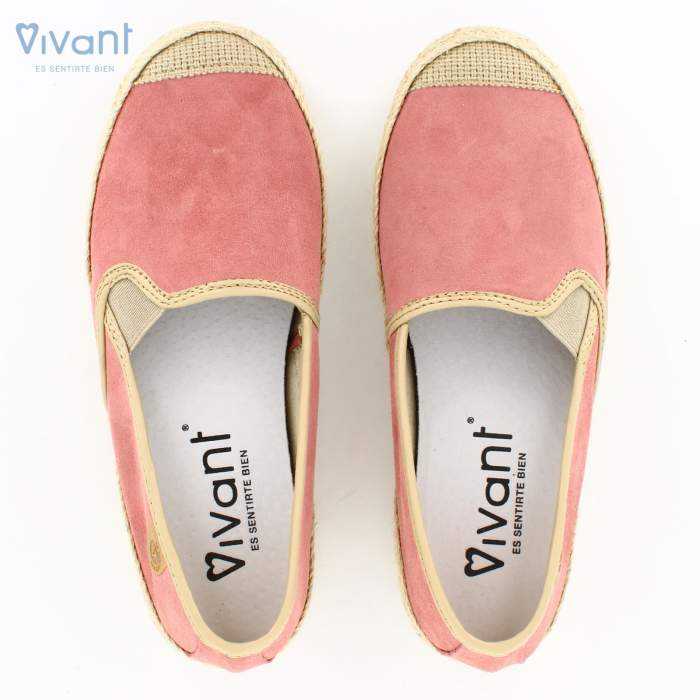 vista superior de alpargatas vivant