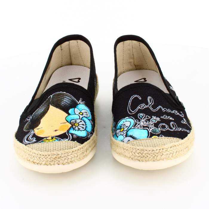 frontal de alpargata vivant negra