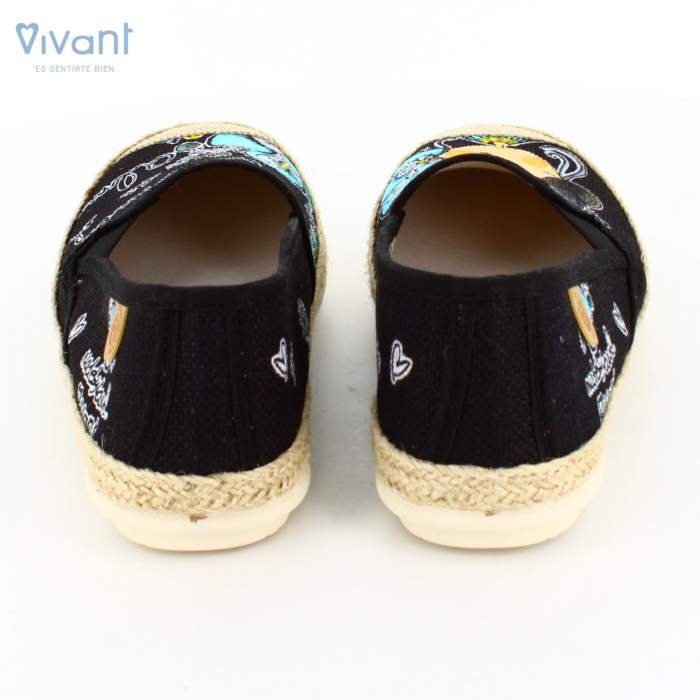 vista trasera de alpargatas vivant