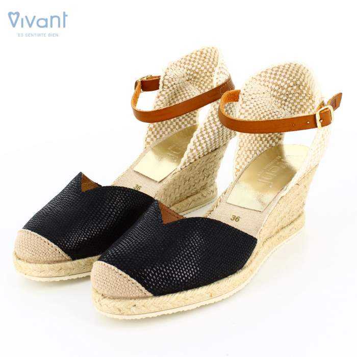 Sandalias de yute con tacón super-ccómodas