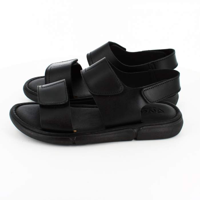 sandalias para caballero en color negro con velcro