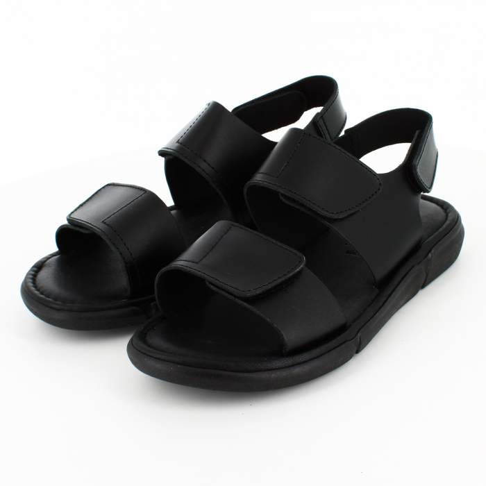 tienda online de sandalias de piel negra para caballero