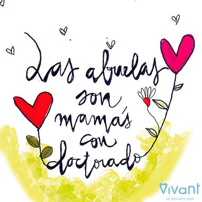 Mesaje de regalos para abuelas "Las abuelas son mamás con doctorado"