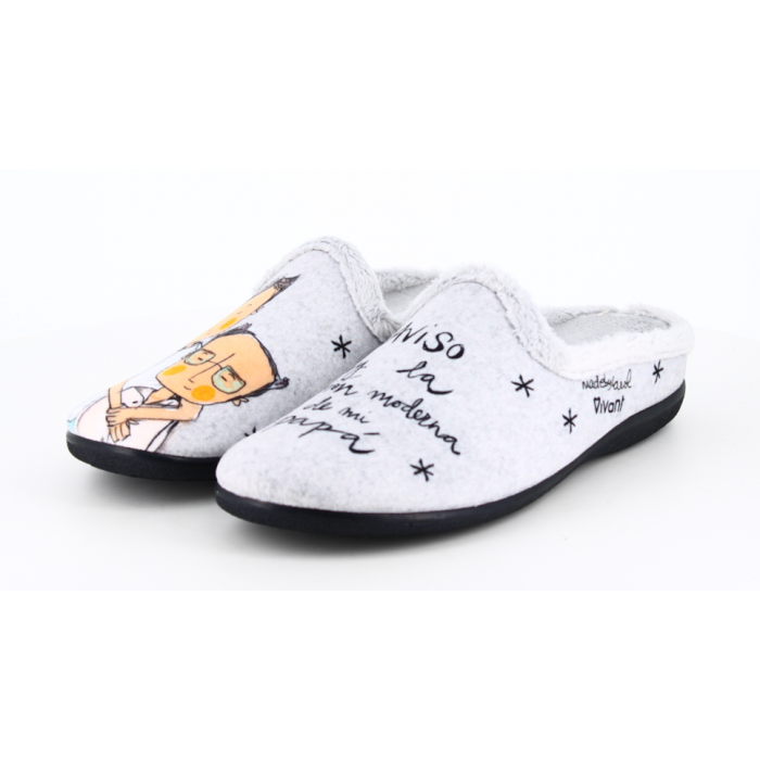 Zapatilla de Casa "Aviso soy la... Zapatilla de Casa "Aviso soy la...