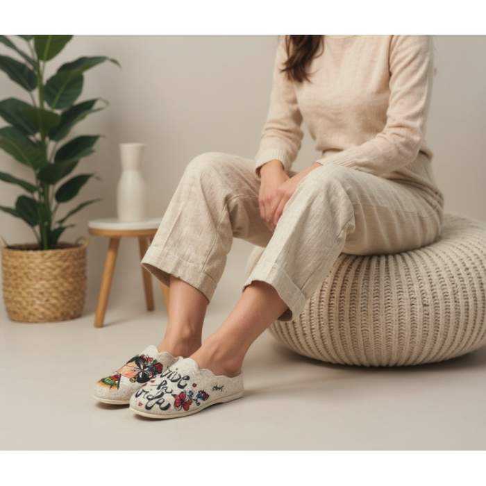 Zapatilla de Casa "Vive la vida"...