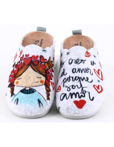 ❤️ Zapatillas de estar por casa “Yo creo en el amor porque soy amor” – Calidez, ternura y energía bonita | Vivant