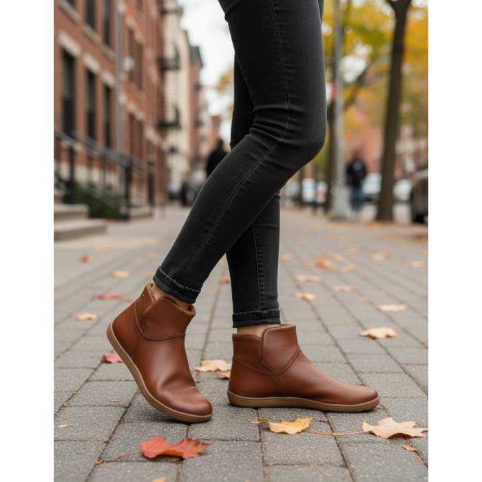 🟤 Botín Barefoot Mujer Nova 2750 Piel...