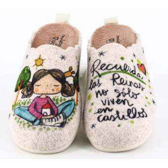 👑 Zapatillas mujer fieltro...