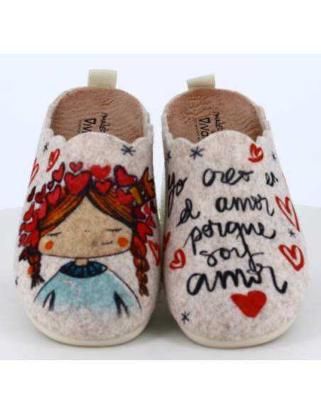 ❤️ Zapatillas de estar por casa “Yo creo en el amor porque soy amor” – Calidez, ternura y energía bonita | Vivant