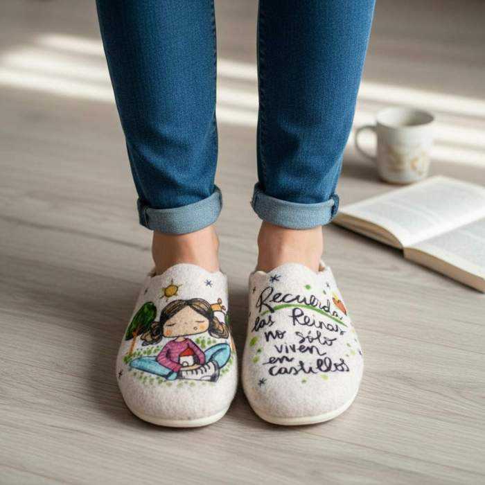 👑 Zapatillas mujer fieltro beige... 👑 Zapatillas mujer fieltro beige...