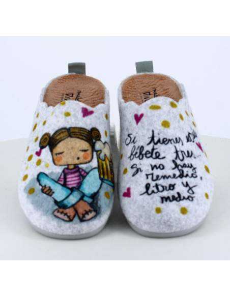 🍺 Zapatillas de estar por casa “Si tienes estrés, bébete tres” – Humor, descanso y buen rollo| Vivant