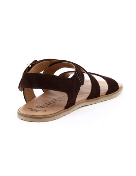 Sandalias Barefoot Mujer en Serraje Marron | Modelo Terra 9100 – Vivant