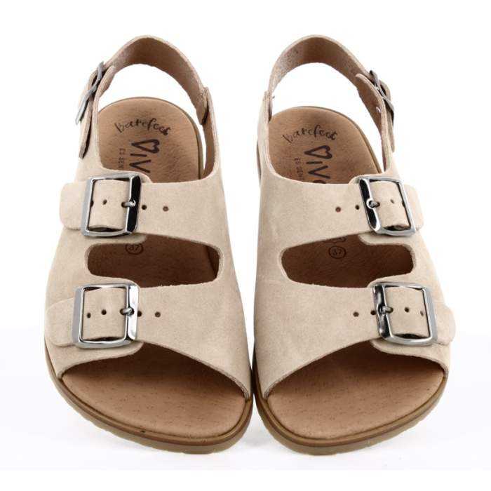 Sandalias Barefoot Mujer en Serraje...