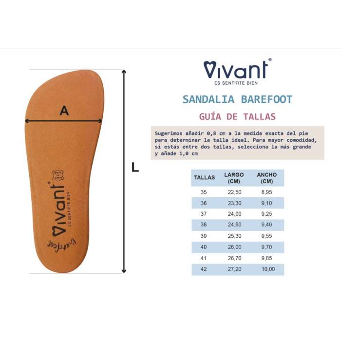 Sandalias Barefoot Mujer en Serraje...
