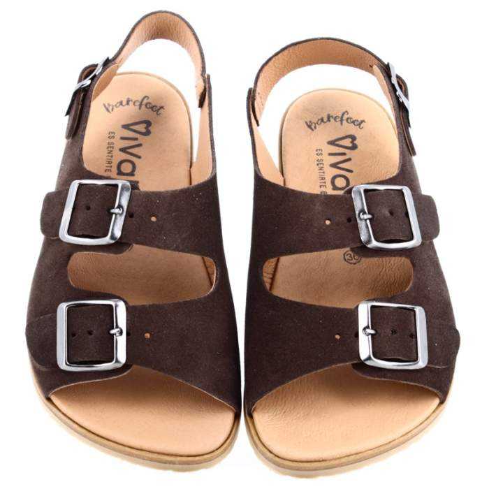 Sandalias Barefoot Mujer en Serraje...
