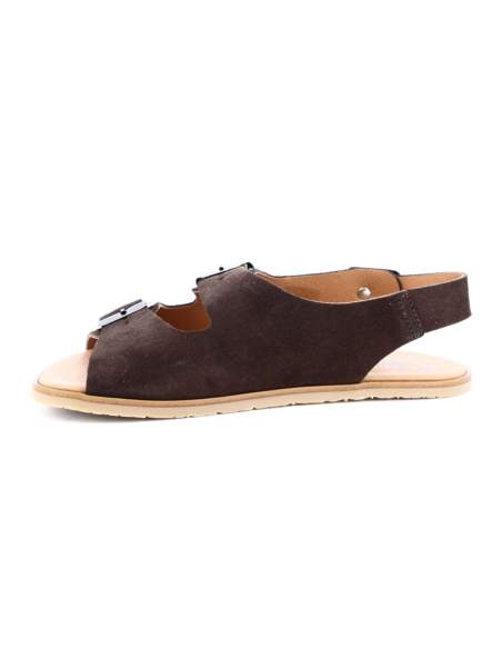 Sandalias Barefoot Mujer en Serraje Marron | Modelo Semilla – Vivant