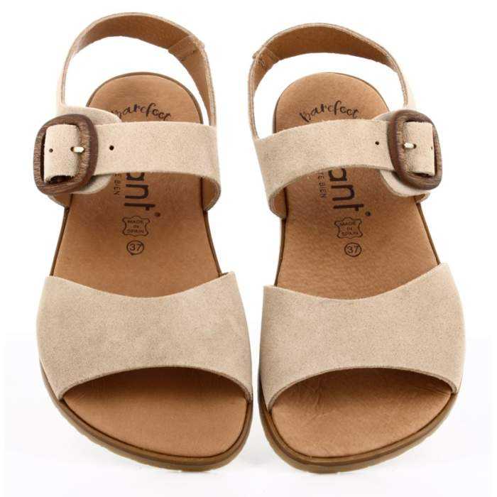 Sandalias Barefoot Mujer en Serraje...