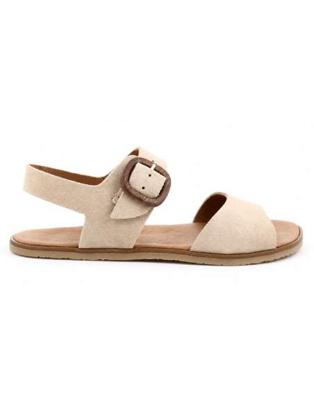 Sandalias Barefoot Mujer en Serraje Camello | Modelo Aria – Vivant
